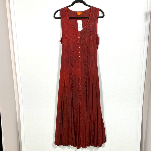 Sakkas Deep Red Maxi Dress S/M - Picture 1 of 13